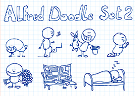 Alfred Doodle Set 2  Free Vectors