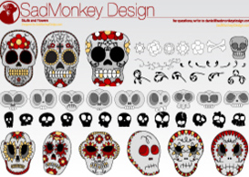 SadMonkey Skulls  Free Vectors