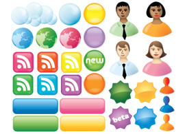Shiny Buttons  Free Vectors