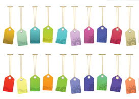 Single Tags On A Rope  Free Vectors