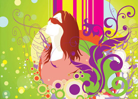 Spring Girl Vector  Free Vectors